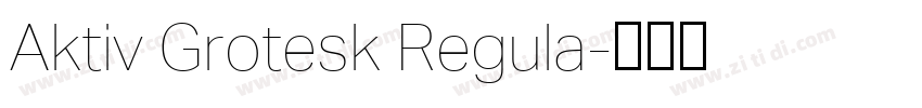 Aktiv Grotesk Regula字体转换